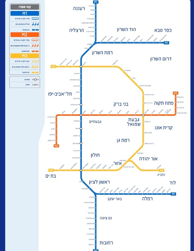 רשת קווי המטרו אחרי האישור הסופי בוות