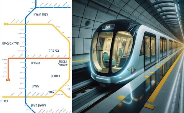הדמייה של המטרו (צילום: נת"ע)