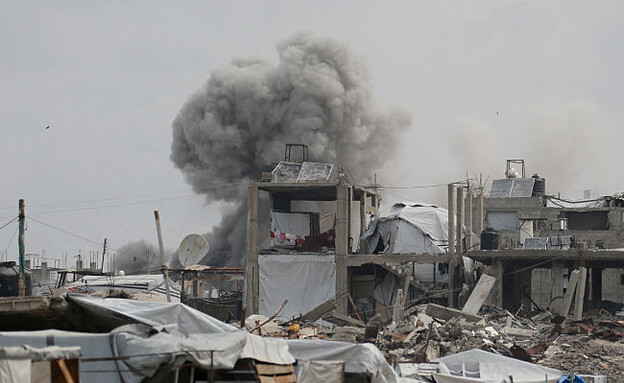 תקיפה ברצועה (צילום: BASHAR TALEB/AFP via Getty Images)