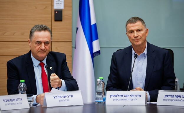 יולי אדלשטיין וישראל כ"ץ בוועדת החוץ והביטחון (צילום: נועם מושקוביץ, דוברות הכנסת)