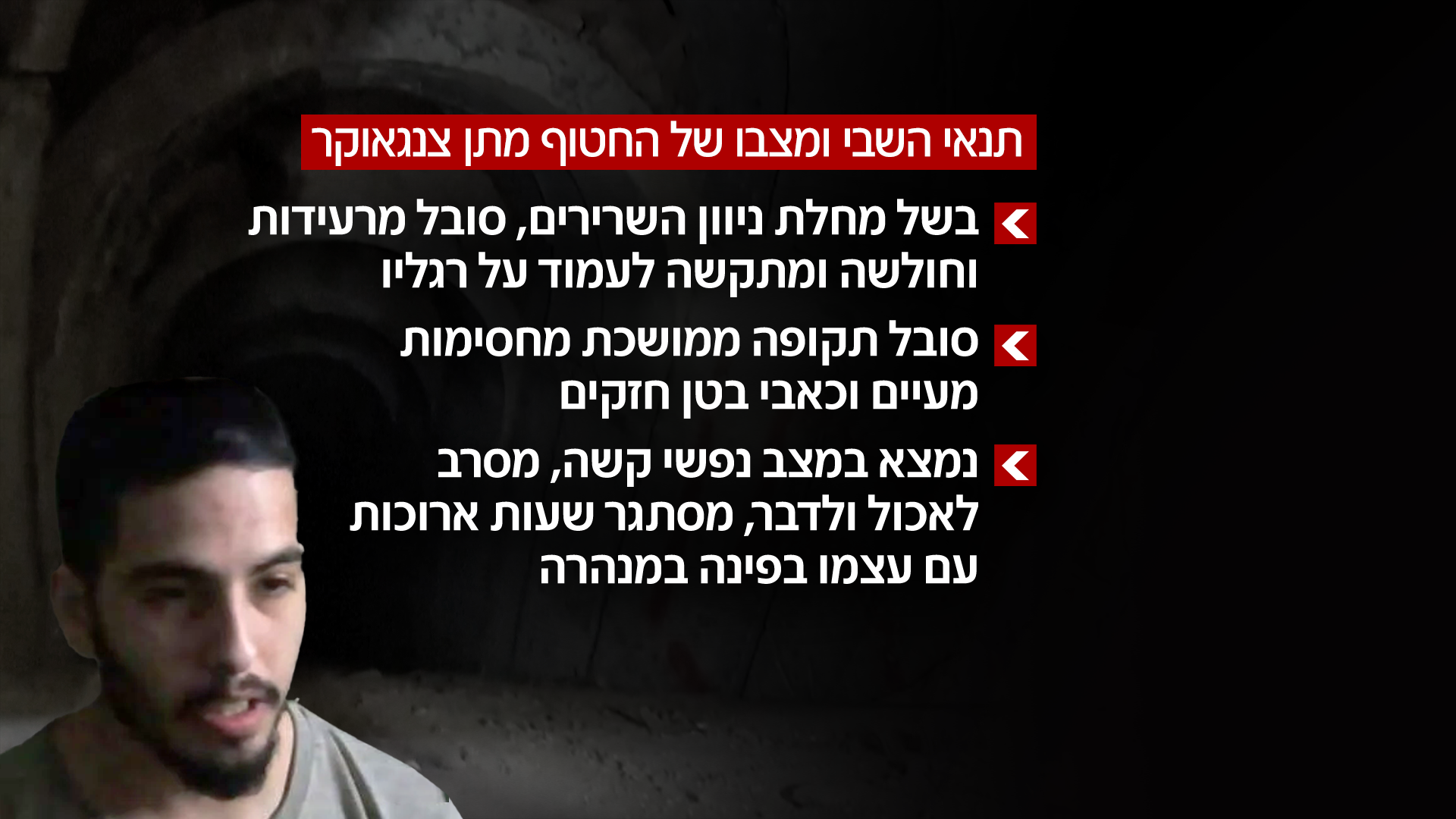 תנאי השבי של מתן צנגאוקר