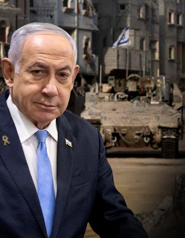 בנימין נתניהו, עזה (צילום: getty images, פלאש 90)