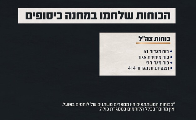הכוחות שלחמו בקרב במחנה כיסופים (צילום: דובר צה