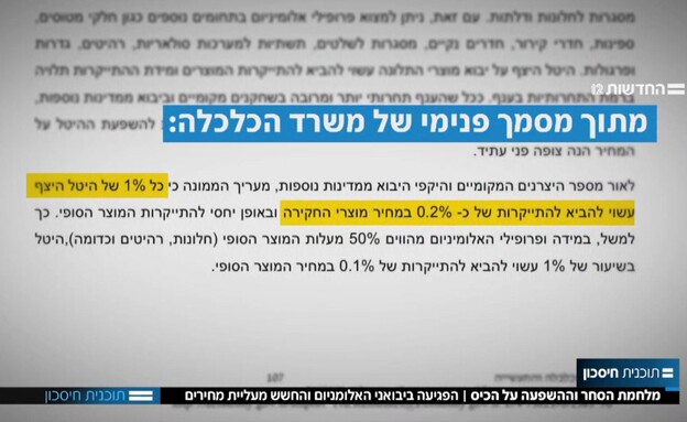 מסמך משרד הכלכלה (עיבוד: תוכנית חיסכון)
