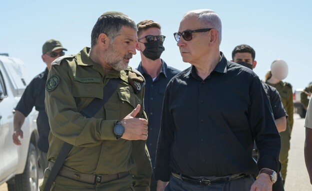 ראש הממשלה בנימין נתניהו, האלוף דוד זיני (צילום: דובר צה"ל)