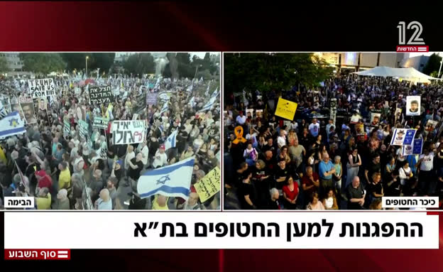 ההפגנות למען החטופים ת