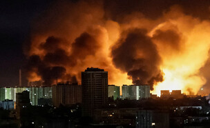 פגיעות כטב"מים של רוסיה בקייב (צילום: רויטרס)