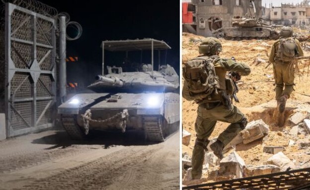 כוחות צהל, כניסת טנקים (צילום: דובר צה