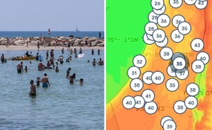 עומס חום 25/5 (צילום: אבשלום ששוני, השירות המטאורולוגי)