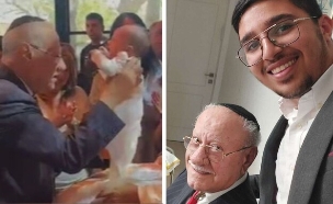 עמנואל משולם עם יאיר סעדו בצילום האחרון, ובברית האחרונה (צילום: באדיבות יאיר סעדו, הרשתות החברתיות)