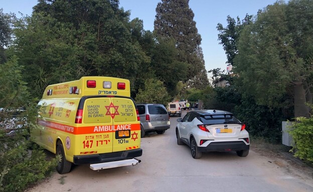 הזירה באשדות יעקב (צילום: תיעוד מבצעי מד"א)