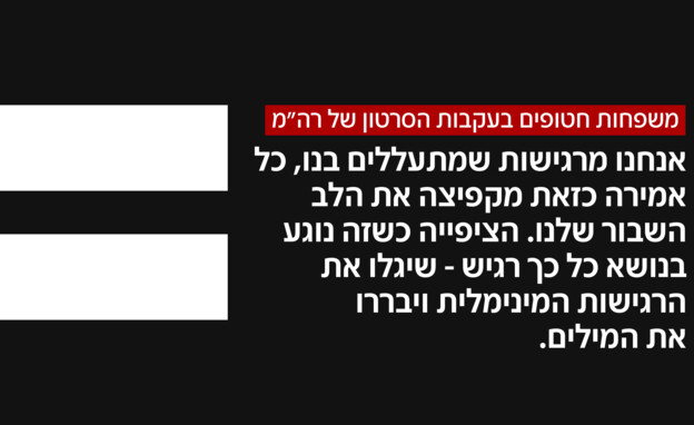 משפחות החטופים בעקבות הסרטון של רה