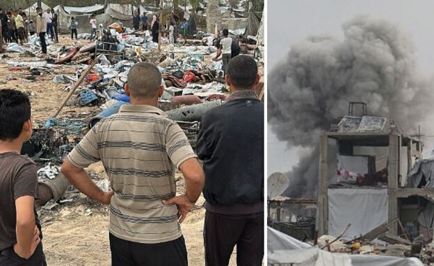 תקיפה ברצועה (צילום: BASHAR TALEB/AFP via Getty Images)