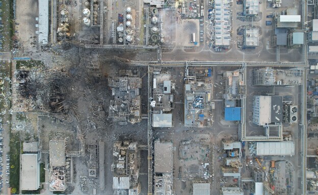 פיצוץ במפעל כימי בגאומי, במחוז שאנדונג בסין (צילום: Reuters)