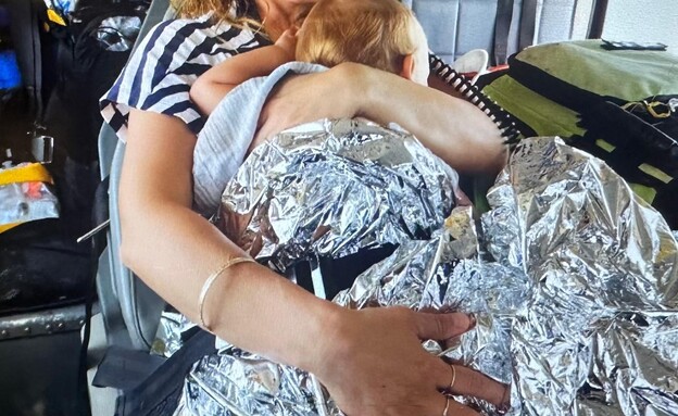 תינוק נכווה ממים רותחים - ופונה במסוק לבית החולים הדסה עין כרם