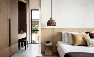 ריזורט בקיבוץ אדריכלות רותם שייקר (צילום: אורן עמוס חדר שינה)