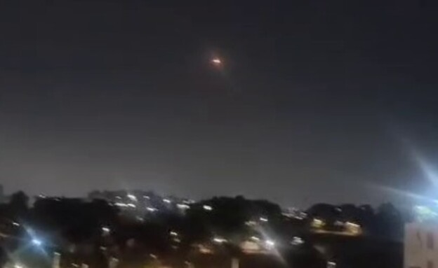 יירוט הטיל ששוגר מתימן (צילום: שימוש לפי סעיף 27א' לחוק זכויות יוצרים)