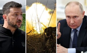 המלחמה שלא נגמרת (צילום: Vitalii Nosach/Global Images Ukraine via Getty Images | SAMEER AL-DOUMY/AFP | GAVRIIL GRIGOROV  )