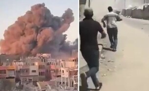 תקיפה בעזה (צילום: דובר צה"ל, מתוך תיעוד שעלה ברשתות החברתיות, שימוש לפי סעיף 27א' לחוק זכויות יוצרים)