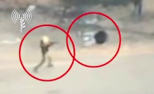 חמושים בעזה יורים לעבר אזרחים עזתים  (צילום: דובר צה"ל)