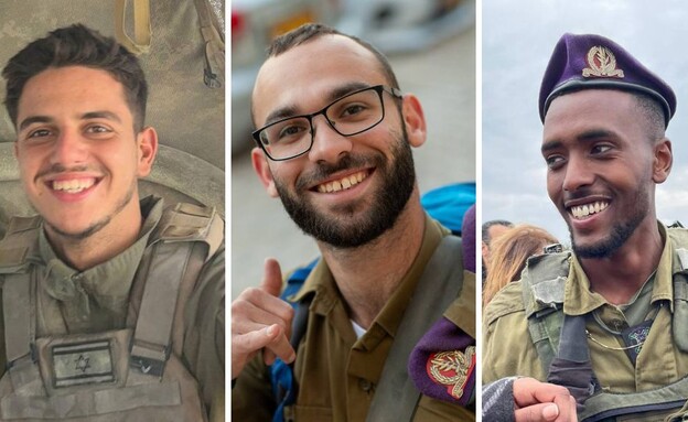 ליאור שטיינברג, אופק ברהנה, עומר ואן גלדר (צילום: דובר צה"ל)