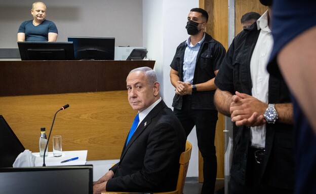 בנימין נתניהו ביום הראשון לחקירה הנגדית (צילום: חיים גולדברג, פלאש 90)