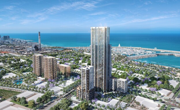 הדמיית הפרויקט של גינדי בשדה דב (הדמיה: ויו פוינט)