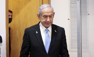 בנימין נתניהו ביום השני לחקירה הנגדית (צילום: מוטי מילרוד, הארץ)