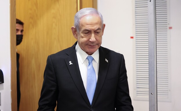 בנימין נתניהו ביום השני לחקירה הנגדית (צילום: מוטי מילרוד, הארץ)