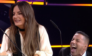 שחר חסון, אופירה אסייג (צילום: מתוך "הזמר במסכה", קשת 12)