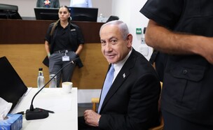 בנימין נתניהו ביום השני לחקירה הנגדית (צילום: מוטי מילרוד, הארץ)