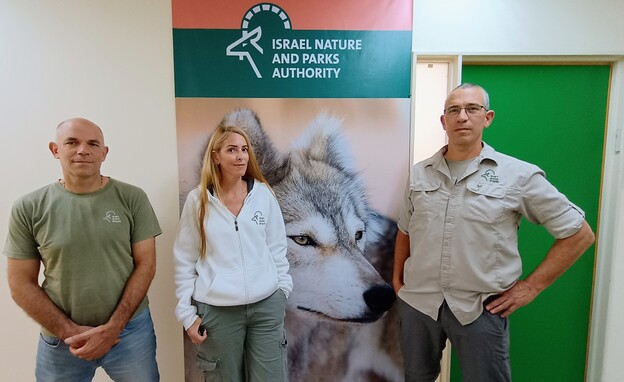 בן רוזנברג, אדווה פרץ ואורי ליניאל (צילום: רשות הטבע והגנים)
