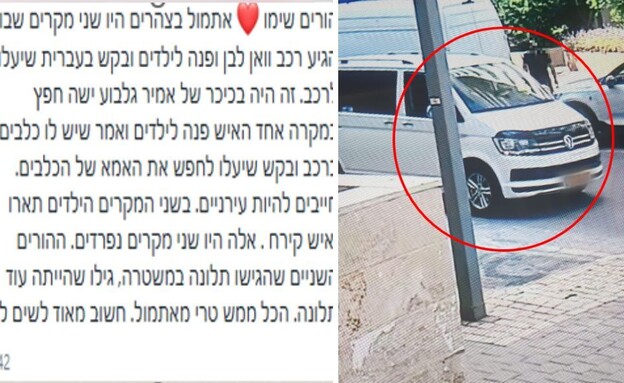 הרכב החשוד בצפון תל אביב