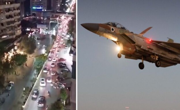 מטוס חיל האוויר ממריא לתקיפה בביירות, בהלה בדאחיה