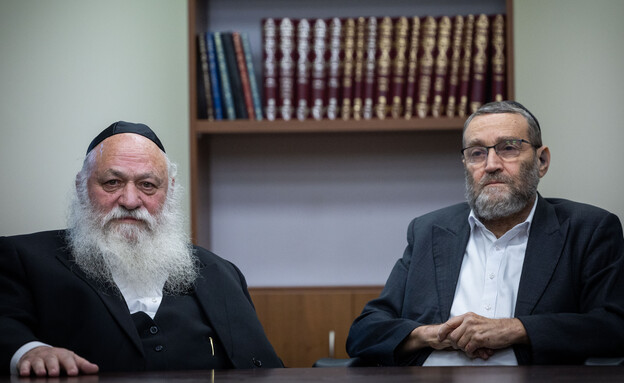 משה גפני, יצחק גולדקנופף (צילום: יונתן זינדל, פלאש 90)