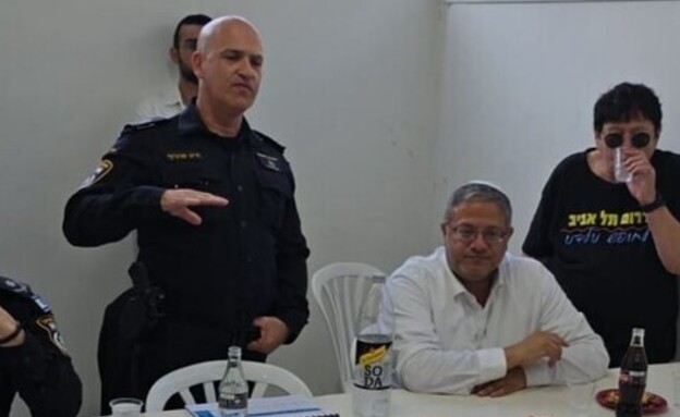 המפגש של השר בן גביר, בכירי המשטרה ותושבי דרום ת"א (צילום: פעילי דרום תל אביב)