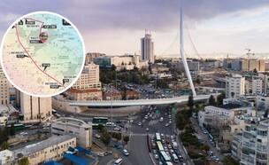 מצעד הגאווה בירושלים 2025: מפת חסימות כבישים (צילום: Seth Aronstam (בעיגול: דוברות משטרת ישראל), shutterstock)