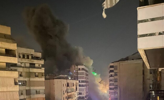 התקיפה ברובע הדאחיה בלבנון (צילום: מתוך תיעוד שעלה ברשתות החברתיות, שימוש לפי סעיף 27א' לחוק זכויות יוצרים)
