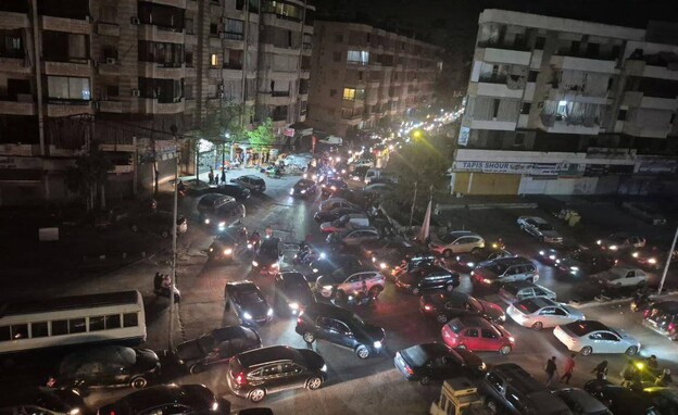 פקקים בדאחיה בעקבות התרעת הפינוי של צה