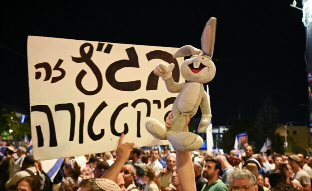 הפגנה בירושלים נגד מערכת המשפט (צילום: יואב דודקביץ', TPS)