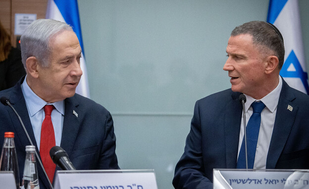 יולי אדלשטיין, בנימין נתניהו (צילום: אורן בן חקון, פלאש 90)