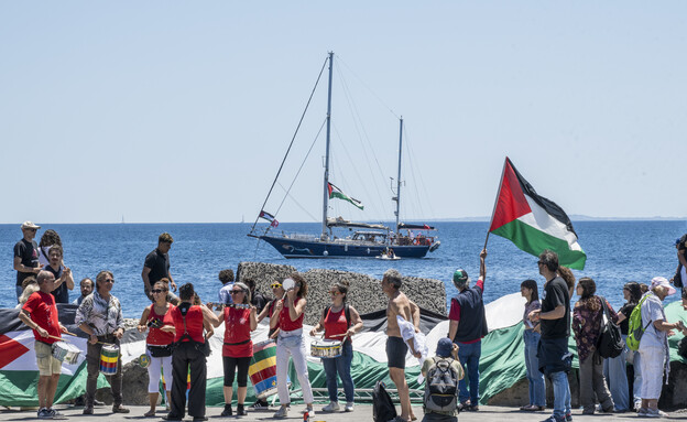 המשט לעזה של פעילים אנטי ישראליים (צילום: Fabrizio Villa, getty images)