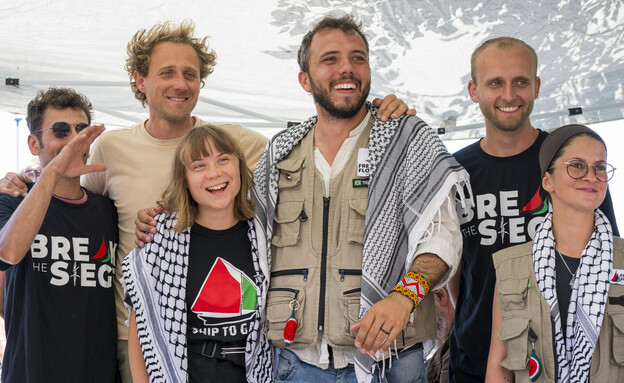 המשט לעזה של פעילים אנטי ישראליים (צילום:  Fabrizio Villa, getty images)