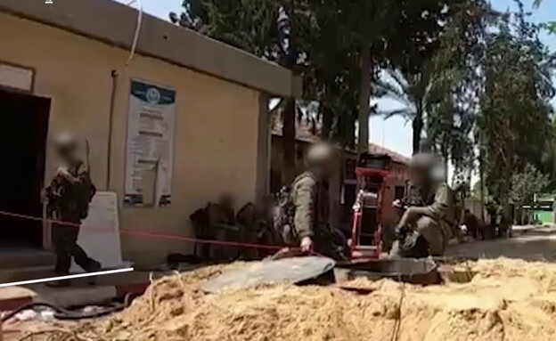התשתית התת-קרקעית שאותרה בבית החולים האירופאי (צילום: דובר צה