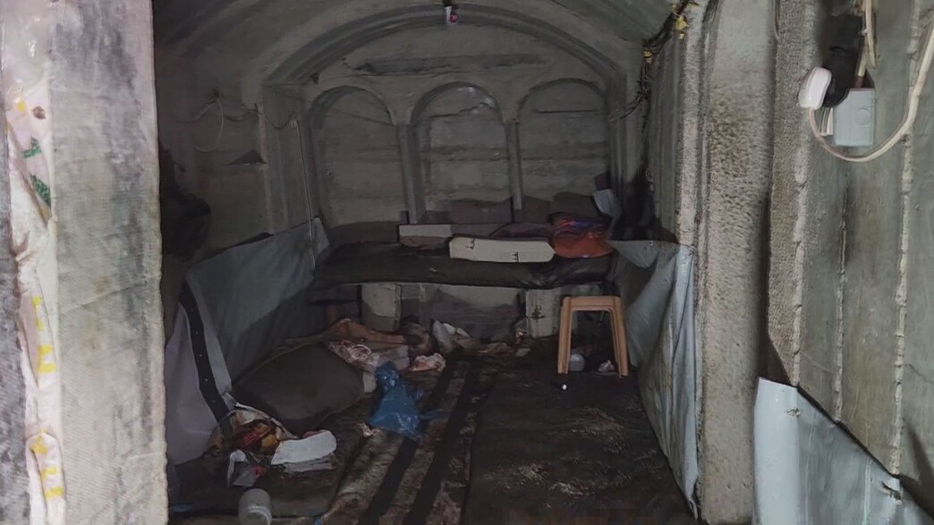 התשתית התת-קרקעית שאותרה בבית החולים האירופאי בה שהה מוחמד סינוואר