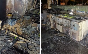 שריפה במלון גורדוניה (צילום: מחוז כבאות והצלה מדור ירושלים)