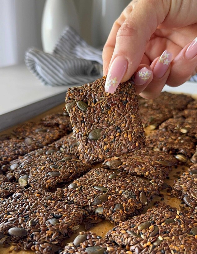 קרקרים בריאים ופריכים פריכים