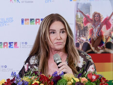 קייטלין ג'נר בהצהרה (צילום: אבשלום ששוני, פלאש 90)