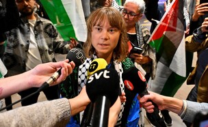 גרטה טונברג נחתה בסטוקהולם שבדיה (צילום: reuters)