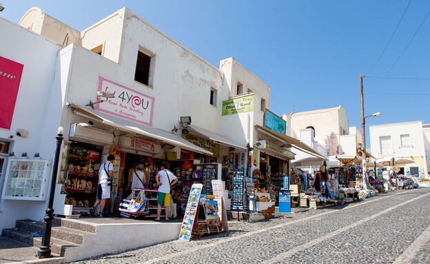 סנטוריני חנויות יוון (צילום: StockStudio Aerials, shutterstock)